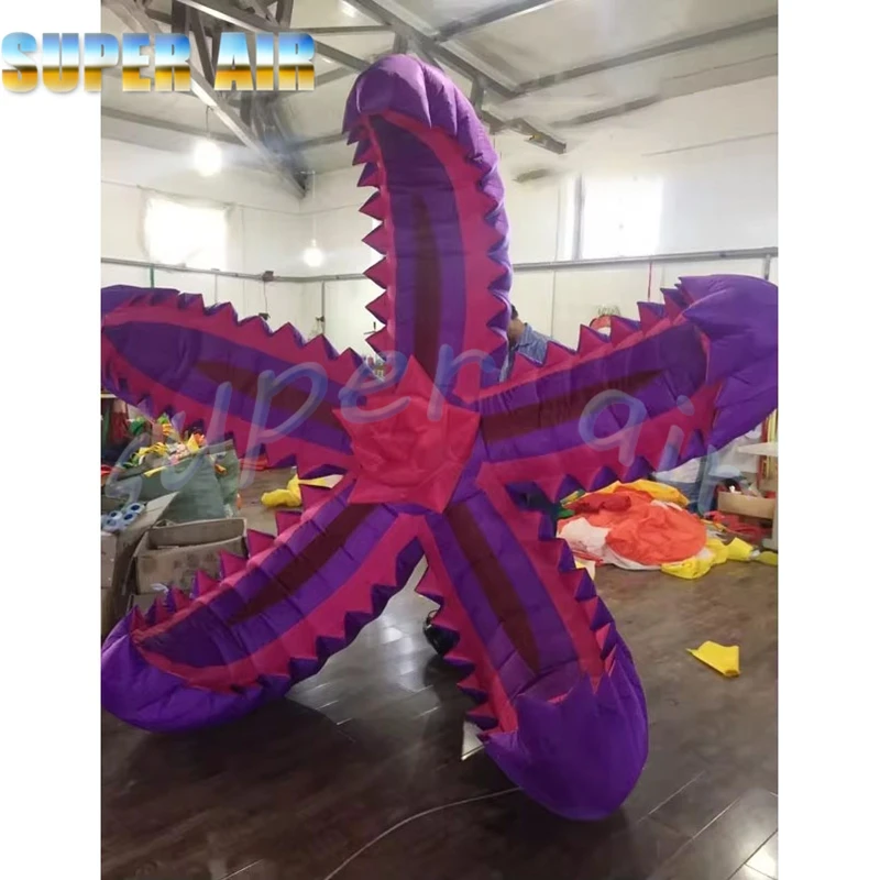 3mH 거대한 풍선 광고 재료 광고용 팬이 있는 꽃과 식물의 풍선 모델