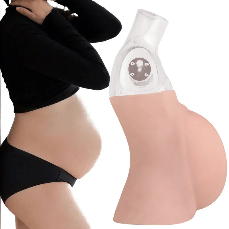 RT01 No Mudline Pregnant Belly False Pregnant Gut Silicone Belly Cosplay Crossdresser Actors 2-3kg Fake Pregnancy Pansa Femm&Gf1