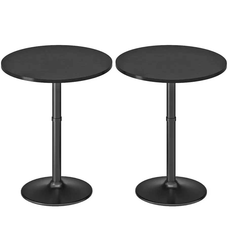 

2 Pcs Round Bar Table, 35 Tall Pub Table, with NonSlip Base for Narrow Space, Bar Height Table for Kitchen, Easy to Assemble, Bl
