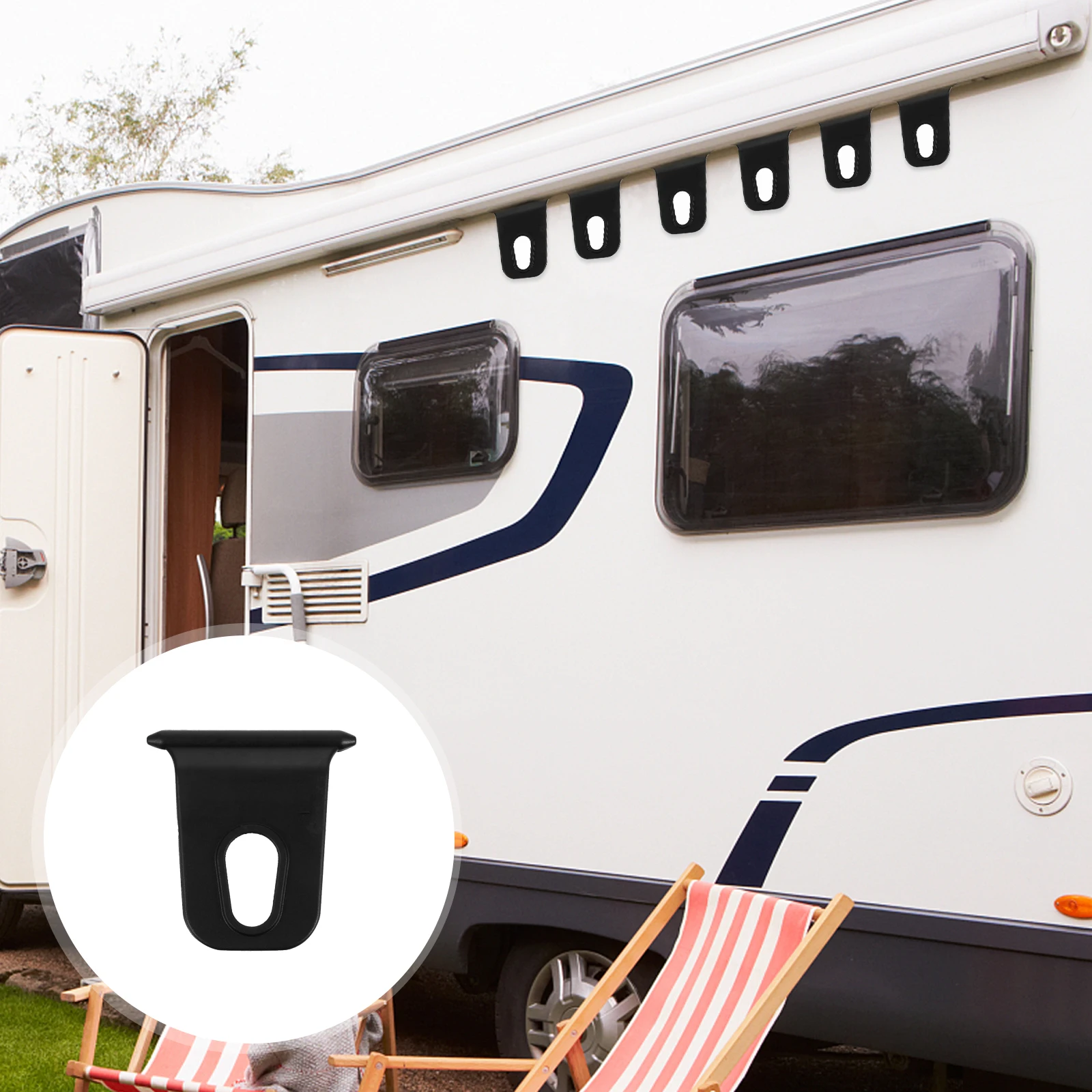 

10pcs Hooks Plastic Material for RV Caravan Self Drawing Belt Caravans Awning Hook Camping Accessories Portable Practical