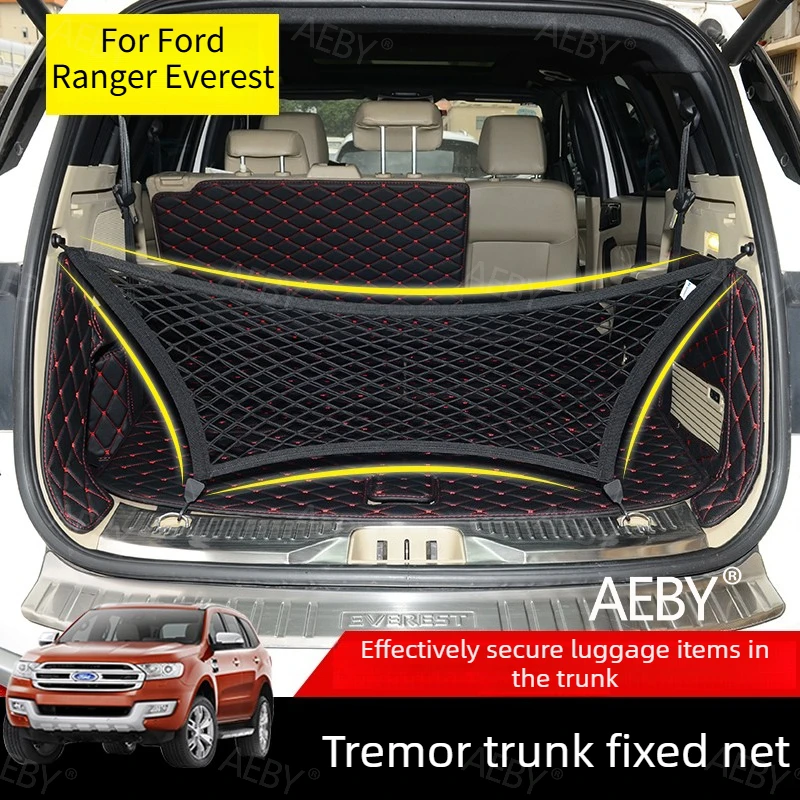 

For Ford Ranger Everest 2015-2021 Mesh Cargo Net Heavy Duty Trunk Organizer,Stretchable elastic storage net,Car accessories