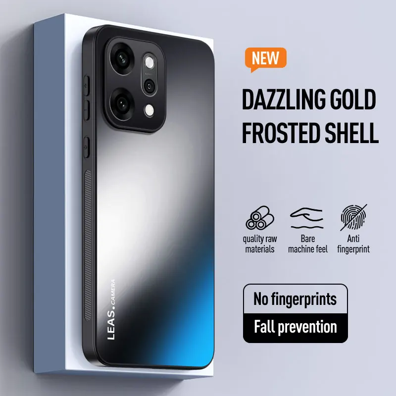 Case for Oppo Reno14 Pro Reno14 F 5G AG Frosted Dazzling Gold Silicone Hard Shockproof Phone Cover OPPOReno14F Reno14Pro CPH2743