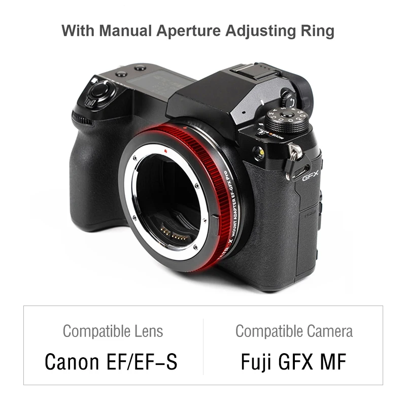 Viltrox Ef-gfx Pro Lens Adapter With Stabilization & Exif For Ef/ef-s To Fujifilm Gfx Cameras