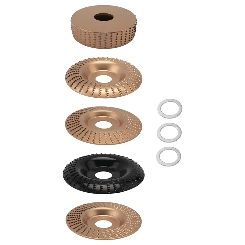 Multifunction Wood Carving Disc 4 And 4 1/2 Angle Grinder Attachments With 5/8 Inch Arbor, Stump Grinder Tool