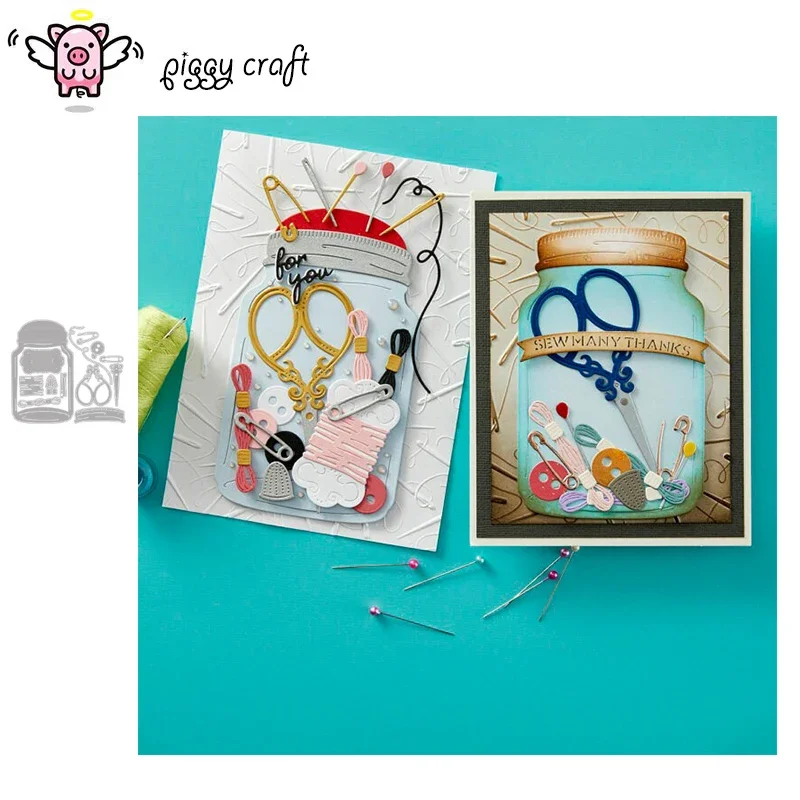 Piggy Craft metalowe matryce do wycinania matryce do wycinania słoik dekoracja butelki scrapbook papier rzemiosło nóż forma ostrze dziurkacz szablony matryce