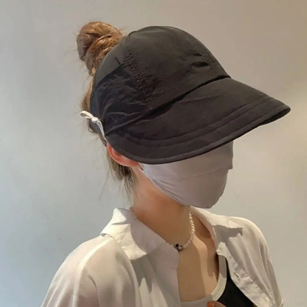 New Fashion Wide Brim Sun Hat Summer Women Foldable Fishing Hat Pocket Design Anti-UV Sunscreen Baseball Cap