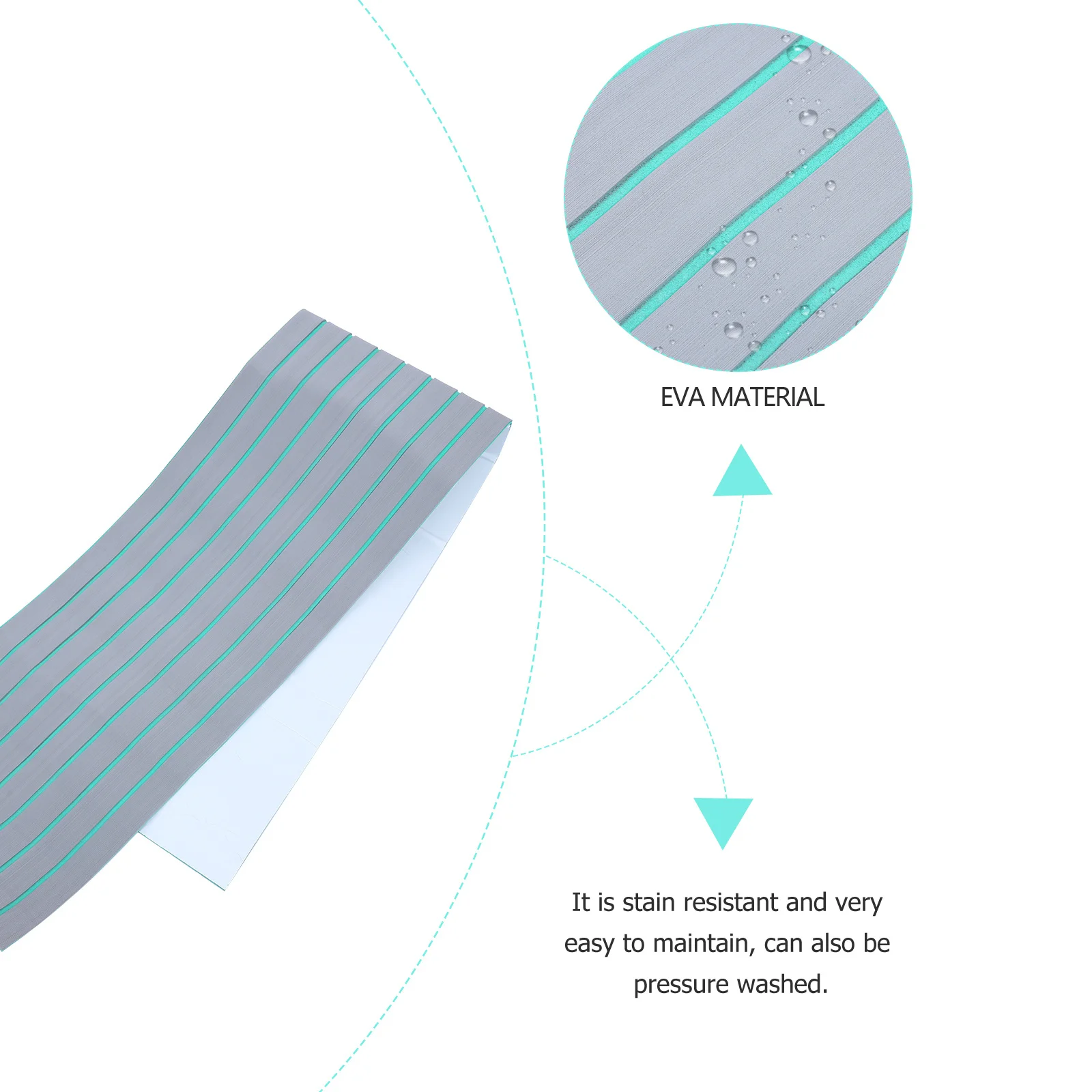 1 لفة إيفا سطح القارب حصيرة الاصطناعية خشب الساج المضادة للانزلاق الأشعة فوق البنفسجية مقاومة المياه المالحة برهان يخت سطح السفينة وسادة حصيرة للقارب #6