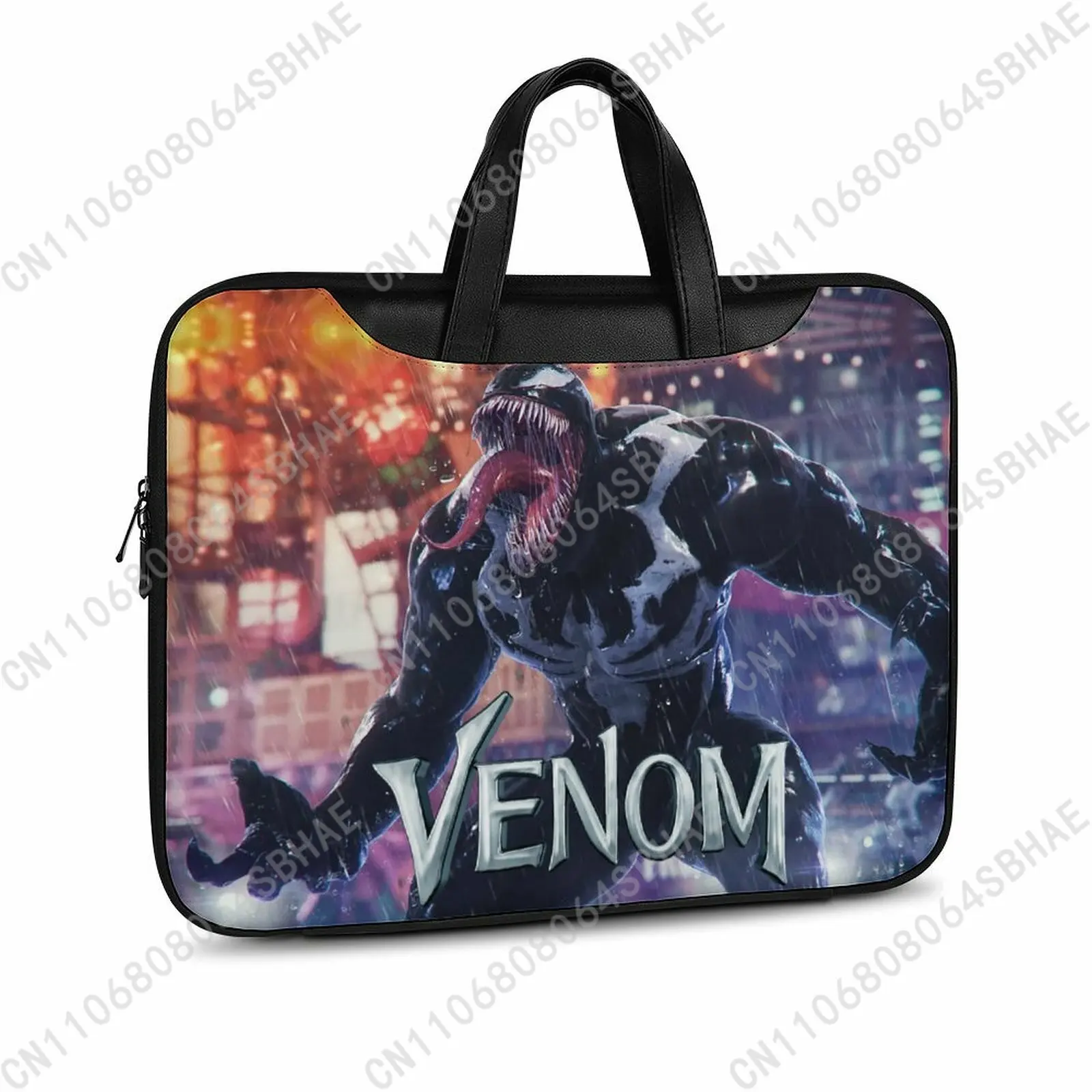 

Marvel Venom Custom Leather Briefcase Men Woman Laptop Bag Business Retro Genuine Leather Computer Cosplay