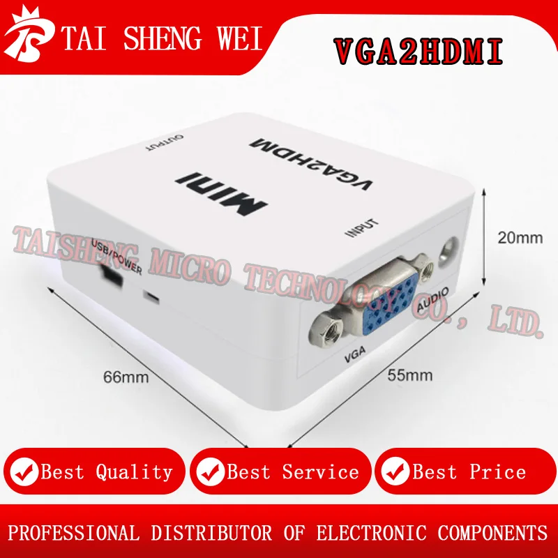 Brand New Original VGA to HDMI VGA2HDMI 1080P HDMI to 2VGA HDMI2VGA Supports 1080P High-Definition Converter