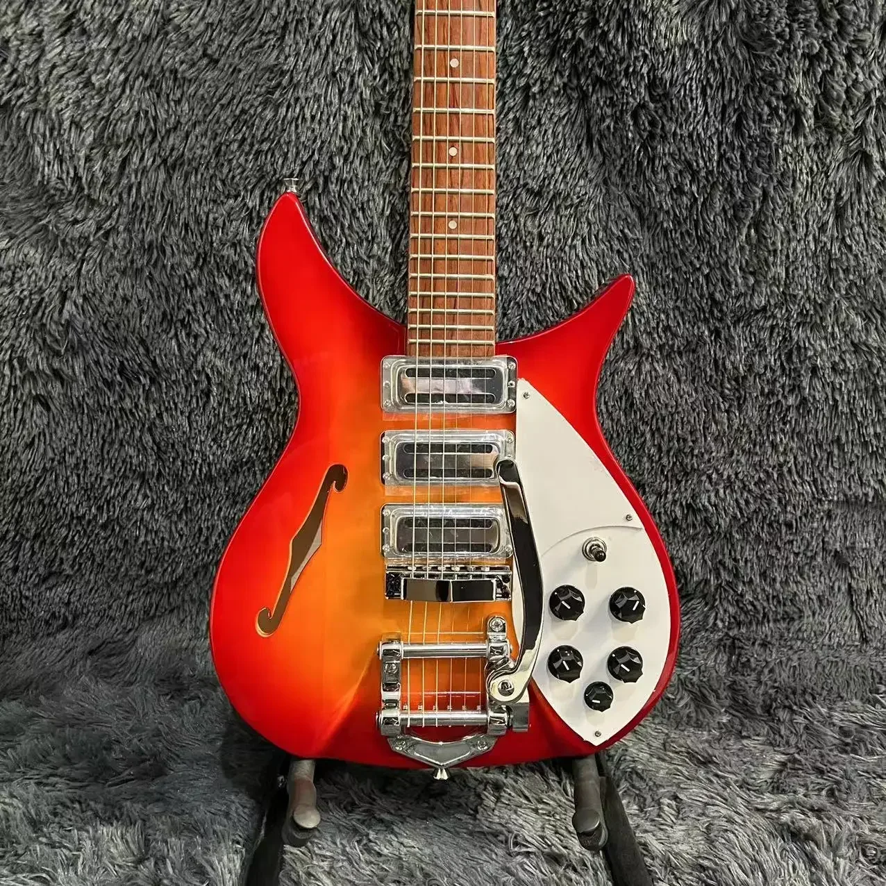 Rickenbacker 325 Electric Guitar, Cherry Sunburst Color, Tremolo System, 34 Inch, Basswood Body, Free Shipping, Gleeson