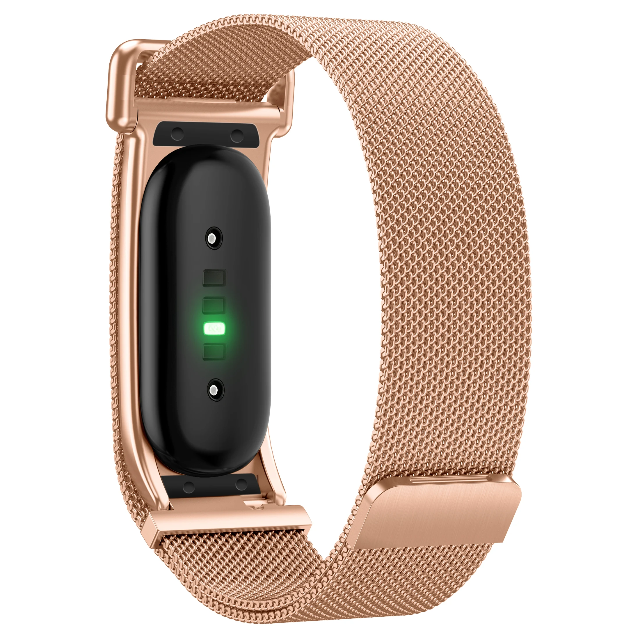 For Fitbit Air Band Milanese Loop Magnetic Stainless Steel Strap Replacement Wristband Women Men Black Silver Gold Rose Gold