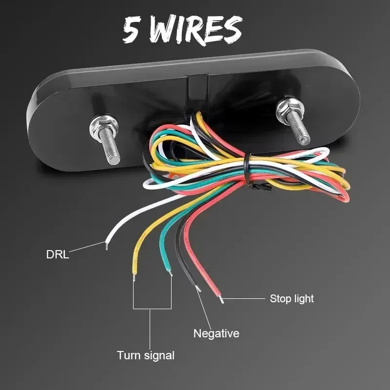 

For 3 in 1 Turn Signal Lights DRL Car Auto Lorry Taillight Truck Trailer LED Tail Light Brake Rear Stop Flash Lamp