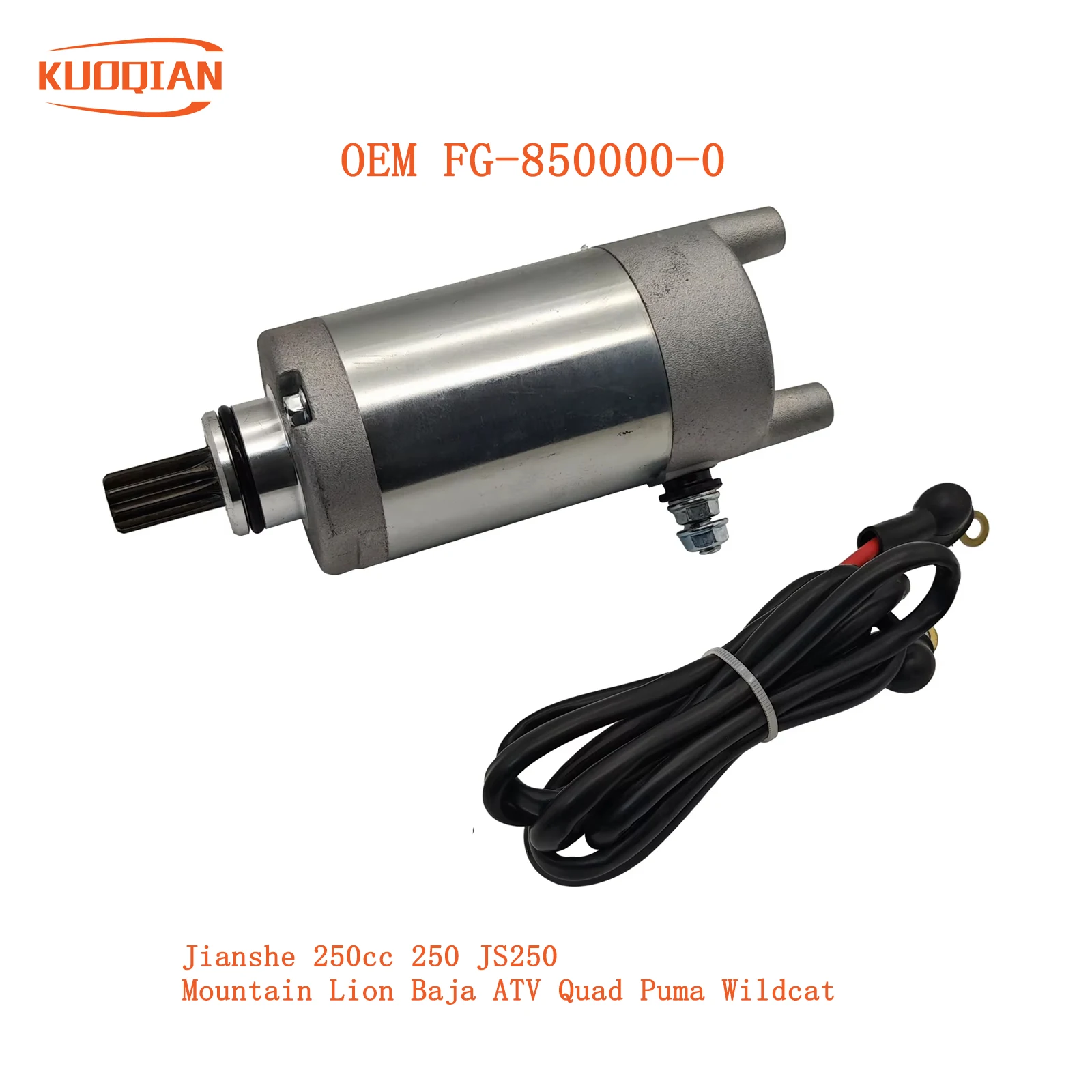 

Starter Motor for Jianshe 250cc 250 JS250 Mountain Lion Baja ATV Quad Puma Wildcat OEM FG-850000-0