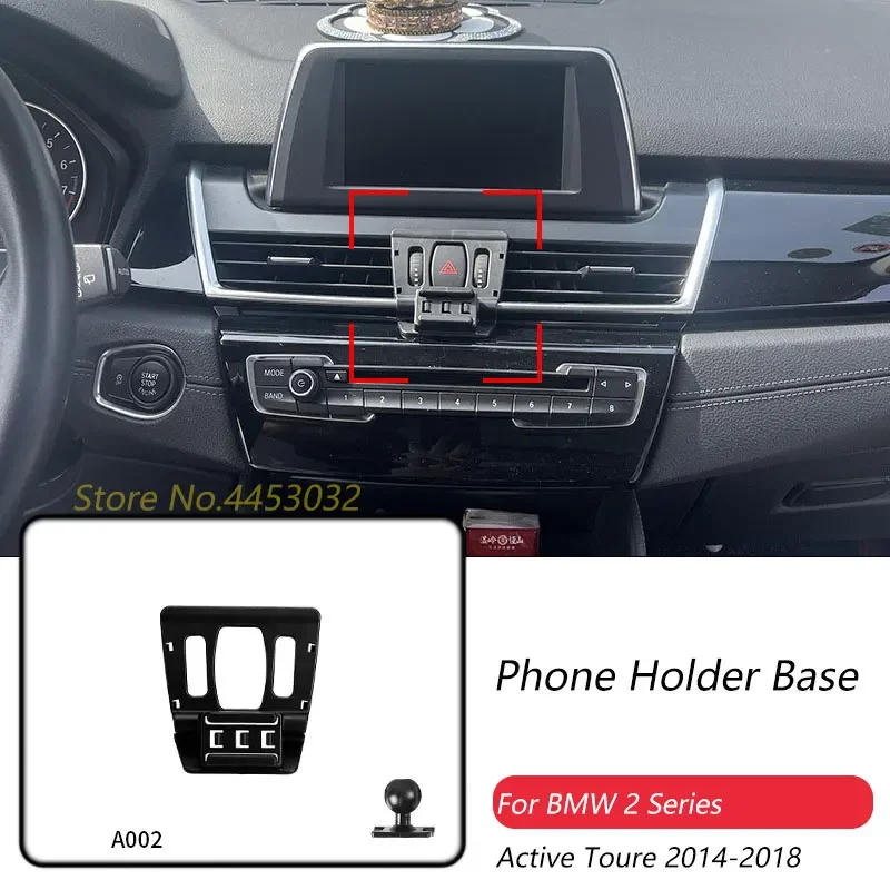 Car Phone Holder Base Only For BMW F45 2 Series Active Toure 2014-2018 Fixed Air Outlet Bracket Accessories Diameter 17mm