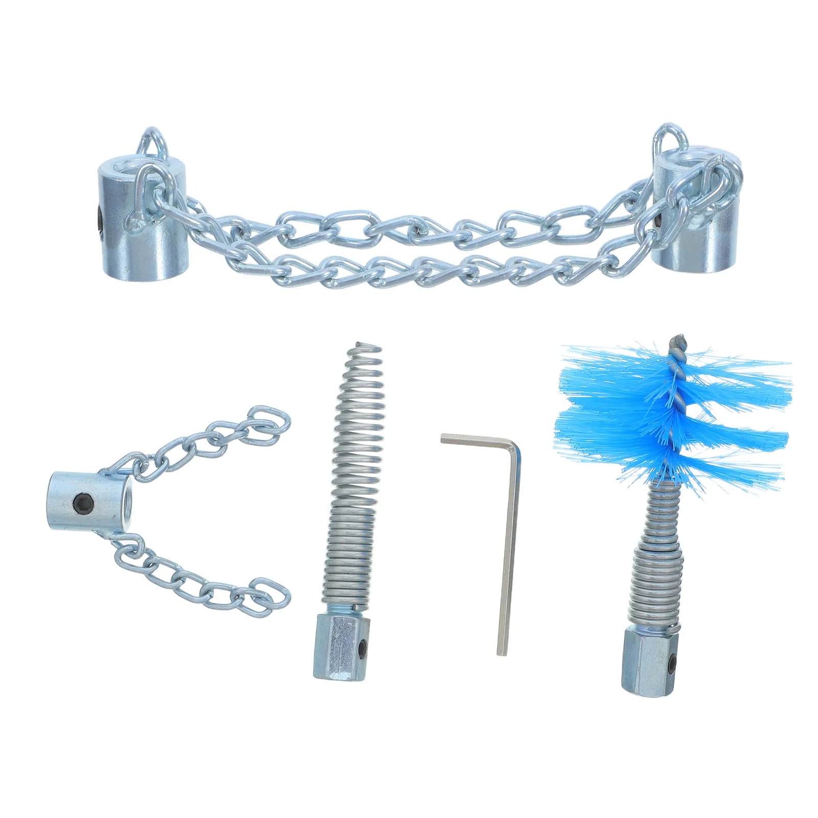 1 Set Drain Clog Remover Tools Sewer Descaling Chain Knocker Sewer Cleaning Tool For Clogged Pipes Flexible Shaft Attachment