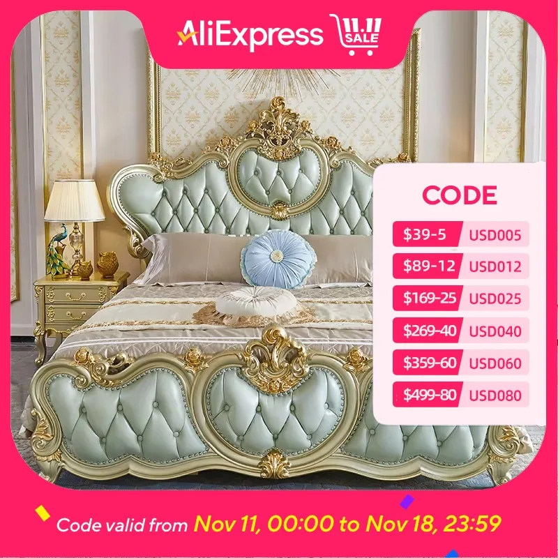 

European Marriage Bed Frame Storage Modular Lounge King Size Bed Frame Modern Luxury Camas Y Muebles Dormitorio Home Furniture