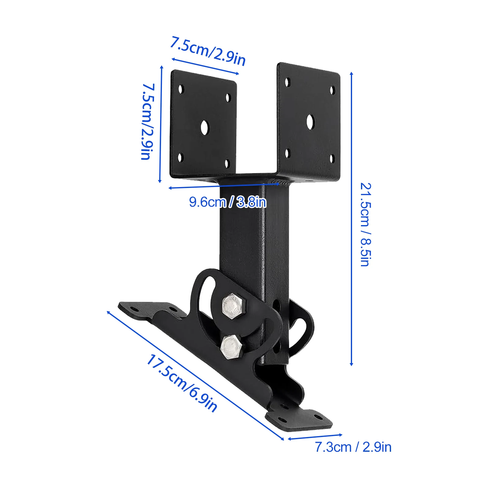 3PC Heavy Duty Roof Riser Brackets Kit, Adjustable Pergola Brackets Kit, Outdoor Living Roof Riser Beam Mount Stable Metal Pergola Support System for Garden & Patio