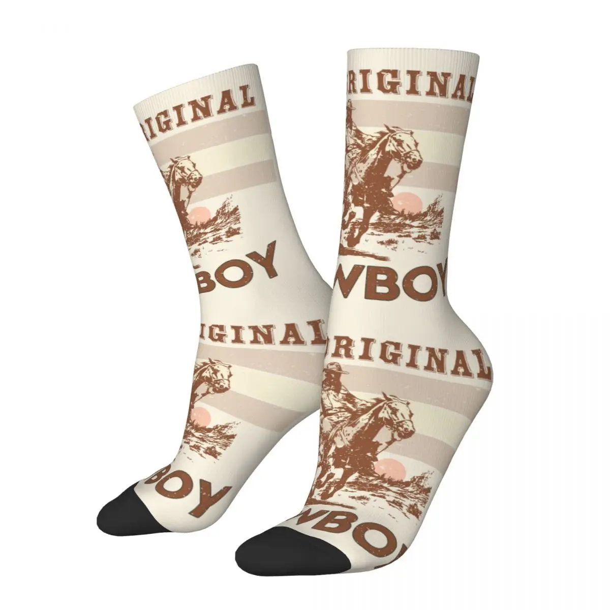 Wild West Cowboy Sock Printed Man Polyester