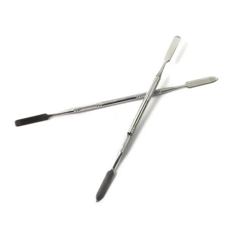1pcs Stainless Steel Cosmetic Makeup Palette Spatula Tool Steel Pusher Dead Skin Pusher For Nail Art Nail Gel Extension
