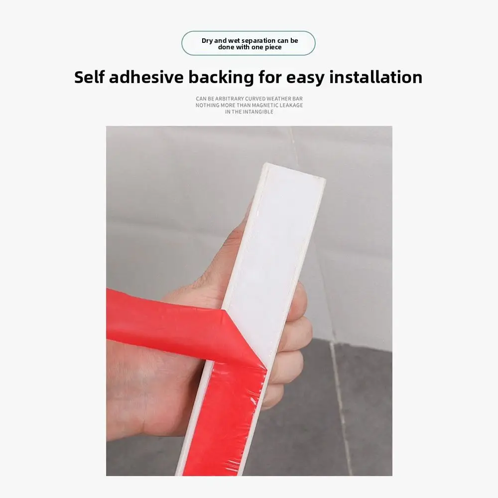 

Self Adhesive Water Barrier Strip Flexible Silicone Water Retention System Silicone Water Stopper Collapsible Design