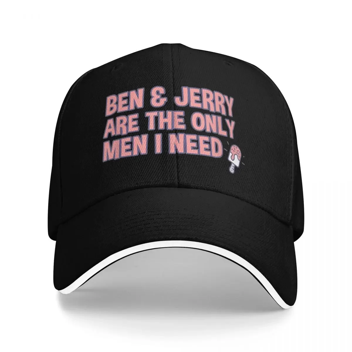 BEN & JERRY ARE THE ONLY MEN I NEED Baseball Cap Sunscreen Sun Cap Kids Hat winter hats for men For Women Men's