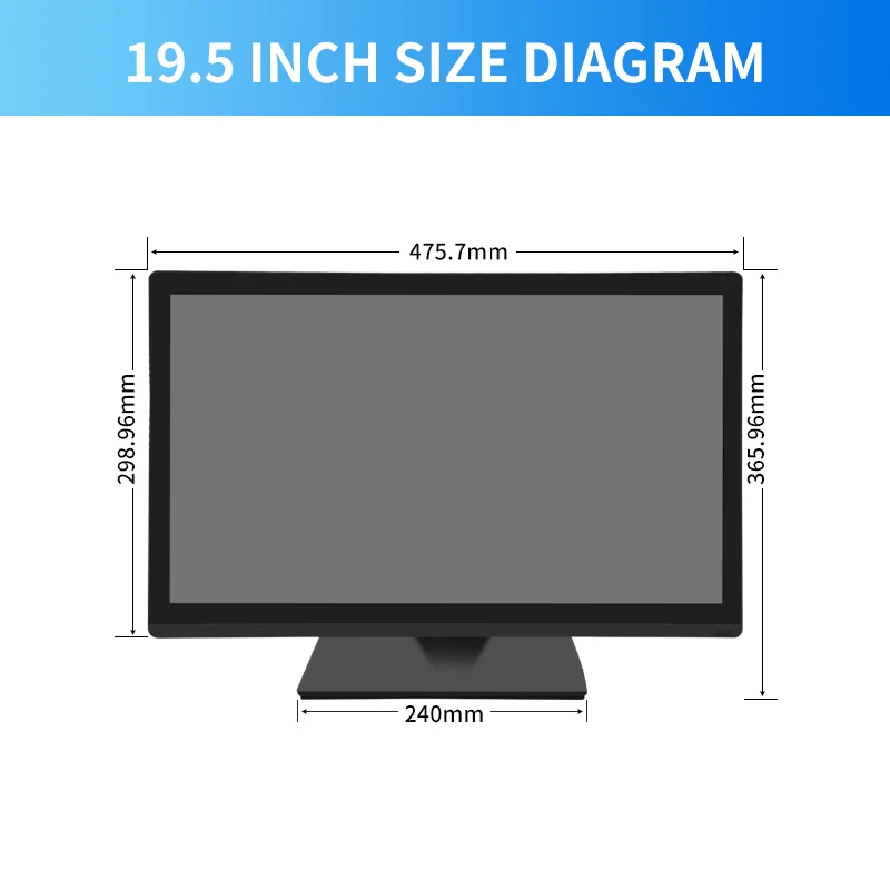 Industrial Grade Quality 24 Inch Touch Screen Cash Register Menu Display Touch Sensitive LCD Screen