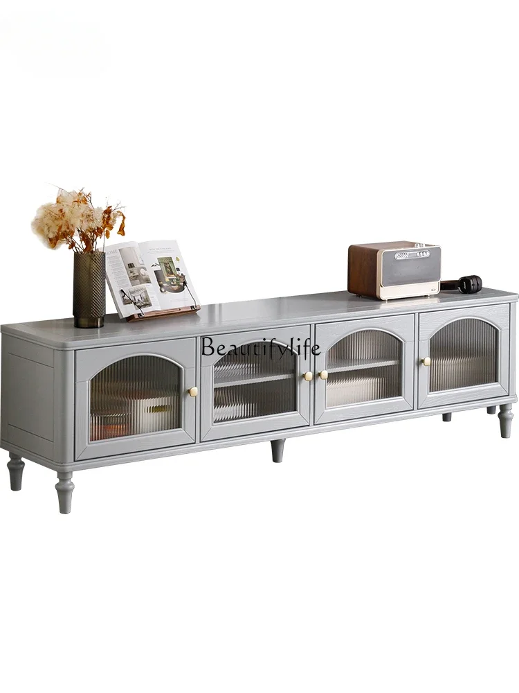 

FG28Solid Wood American TV Cabinet New Simple Modern Living Room Furniture Storage Light Luxury Locker