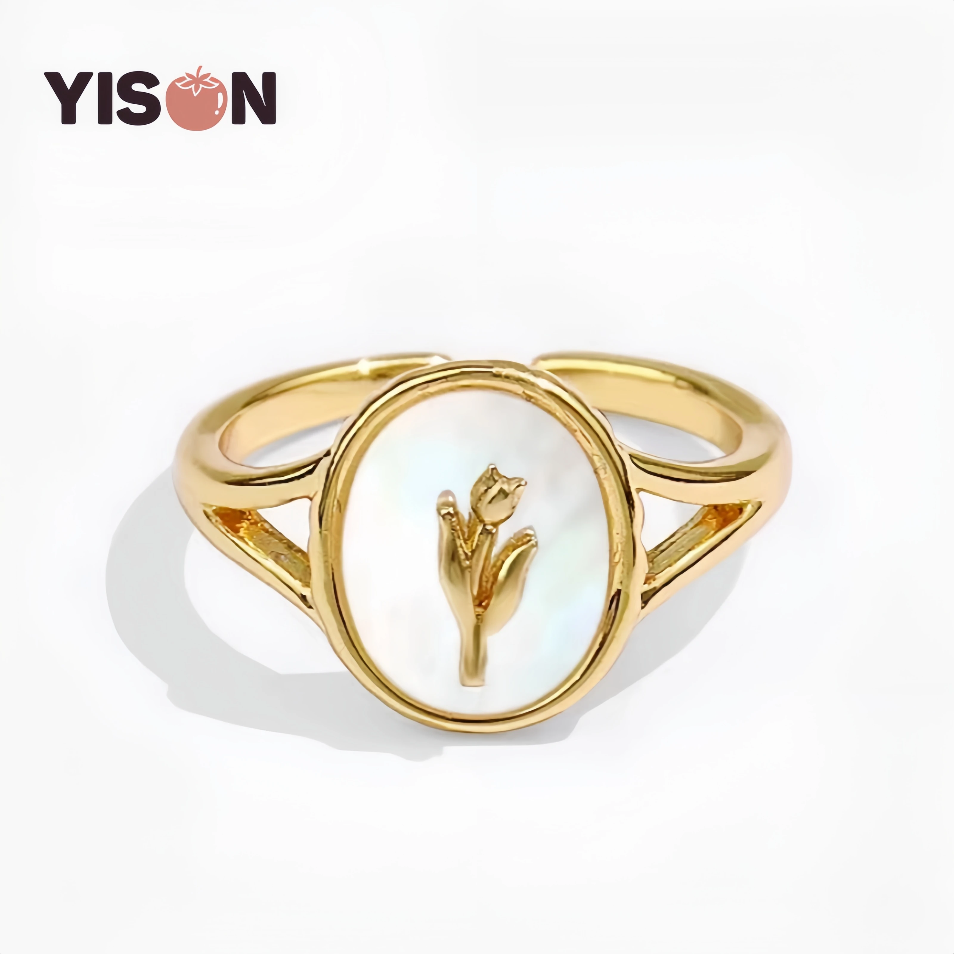 

Exquisite Ins Style Adjustable Rings For Women Tulip Flower Ring Fashion Finger Ring Beautiful Charm Girls Party Jewelry