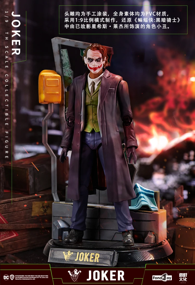 Original Fondjoy Model DC Joker Deluxe Edition Package 1/9 Scale Action Figure Action Model Collectible Toys In Stock Boys Gift