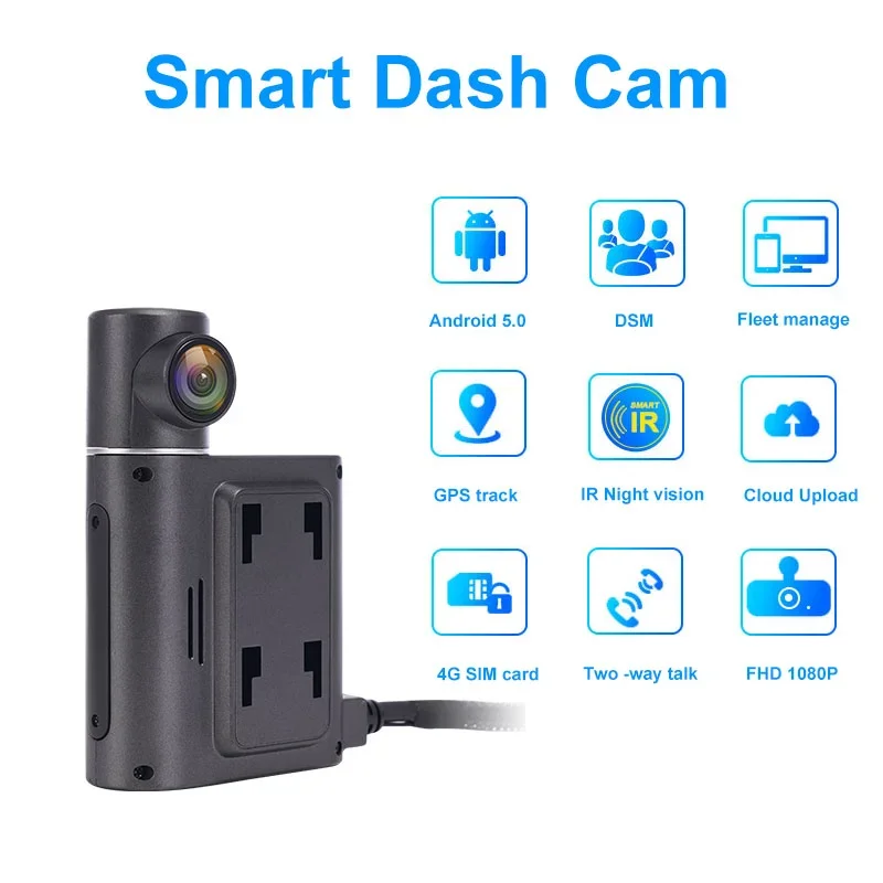 

Hot Sale T3-Dual Lens Night Vision 4g Car Camera With ADAS DMS For The Vehicle Fleet Management On Cmsv6 Support Wifi Gps Tracki