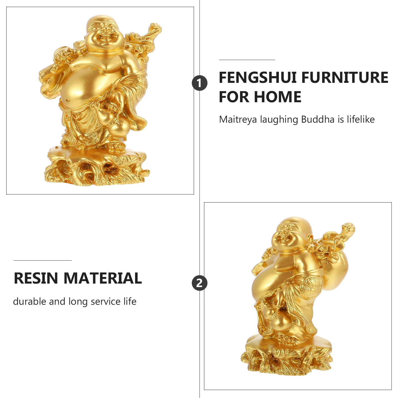 

Buddha Statue Decorative Ornament Made of Premium Resin for Desktop Office Home Decor Household Buddhism Decoration Delicate