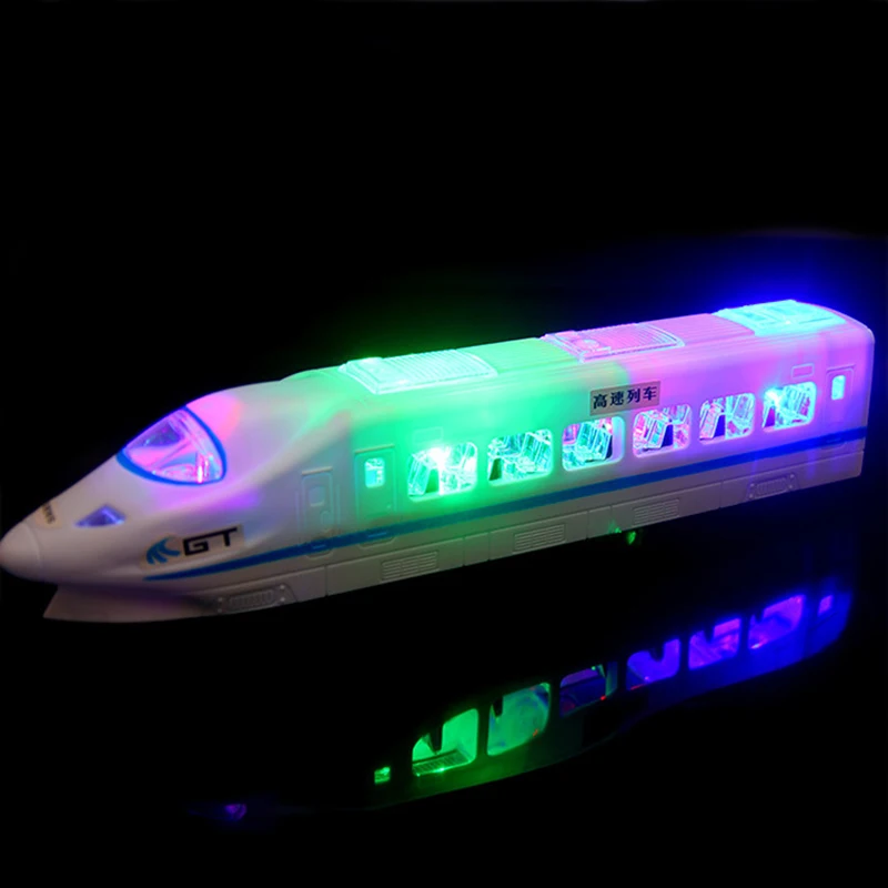 1Pc Children Electric Light-emitting Simulation Harmony High-speed Train Toys Fun Hot Toys Boys Train Toy Festival Birthday Gift