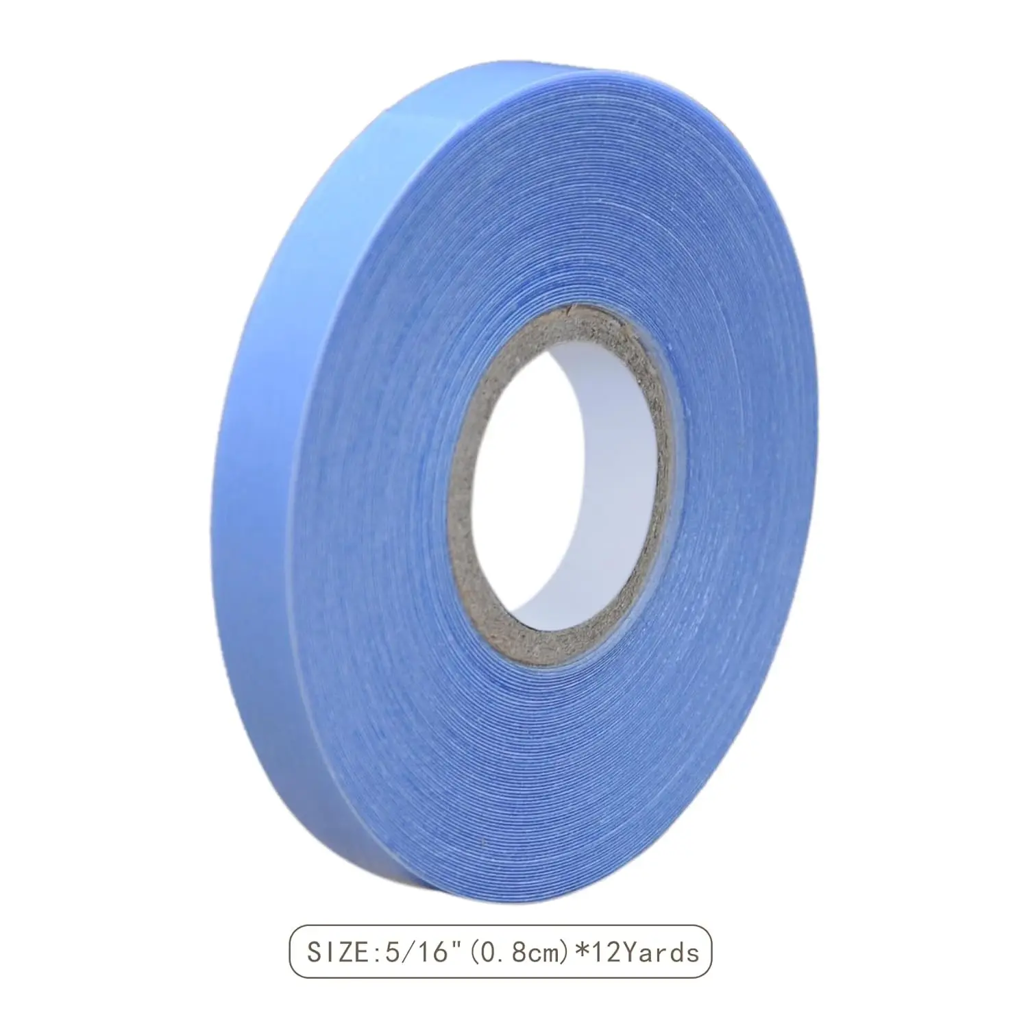 1 rolo de adesivos dupla face de 12 jardas, suporte frontal de renda azul, fita walkerta para fita de cabelo/trama de pele/peruca de renda/peruca