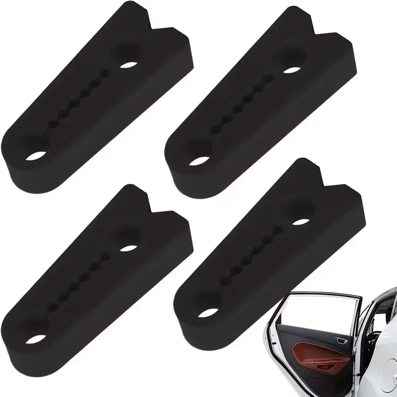 4Pcs Auto Door Silicone Shock Absorbing Pad Car Door Lock Sound Deadener Buffer Seal Shock Absorber Protectors Soundproofing