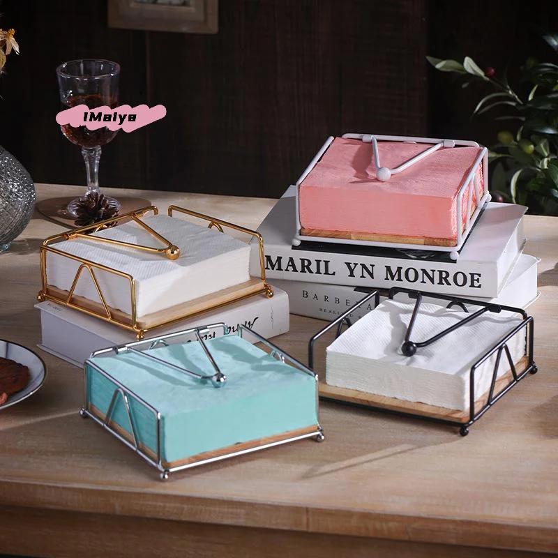 

Металлическая подставка для салфеток M-Flat с деревянным основанием для декора кухонной столешницы и дома