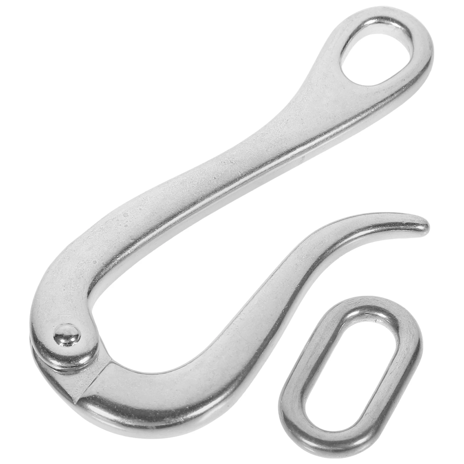 

Quick Release Hooks Stainelss Steel Buckle Lifeboat Carabiner Lightweight Durable Goose Head Screwgate Safety Climbing Camping