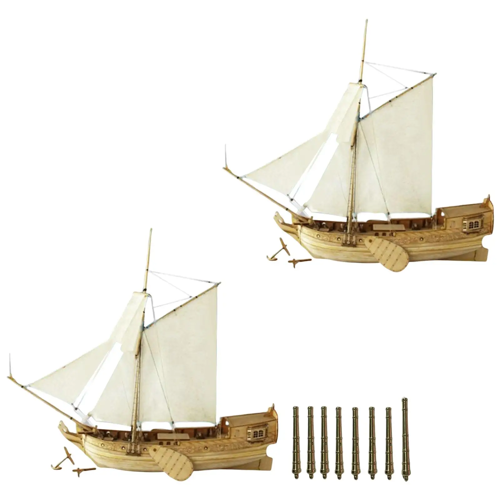 Wooden Sailboat Model Brain Teasers Watercraft for Children Adults Gifts