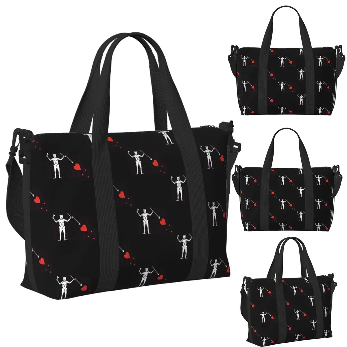 

Custom Our Flag Means Death Blackbeard Beach Travel Bag Large Capacity Tote Bags for Gym Yoga Women Shopping Duffle Shoulder Bag