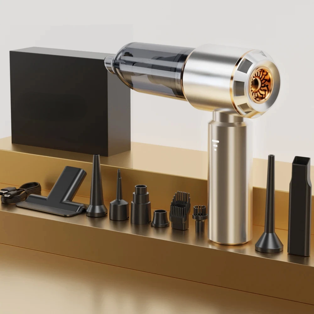 เครื่องดูดฝุ่นขนาดเล็กอันทรงพลัง 998000 PA เครื่องดูดฝุ่นรถยนต์แบบพกพาไร้สายสําหรับเครื่องใช้ในบ้านเครื่องเป่าลมมือถือเครื่องทําความสะอาดรถยนต์ Mi