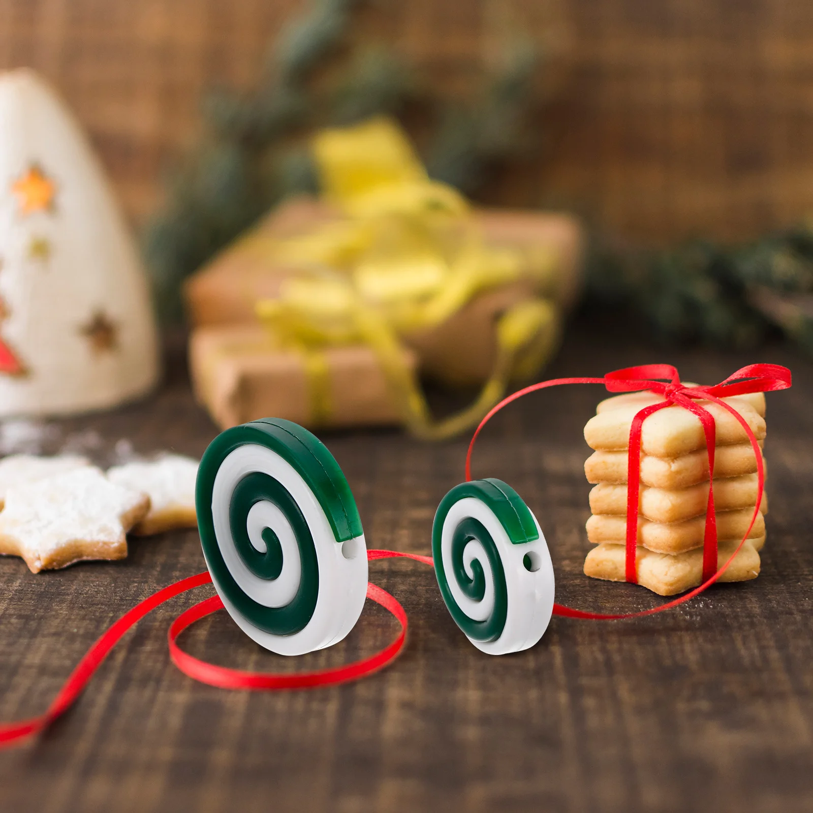 

20Pcs Candy Decorations Colored Swirl Christmas Tree Pendants Cute Xmas Ornaments Candyland Party Decor Cute Candy Prop