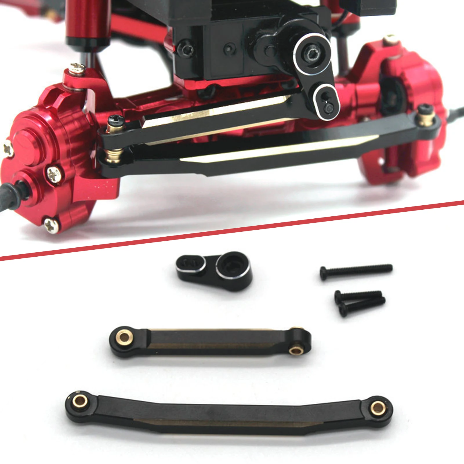 RC fit for FMS FCX24 Little Strange Powder Drunken K5 Fox Monkey FCX18 New LC80 Copper Counterweight Steering Rod