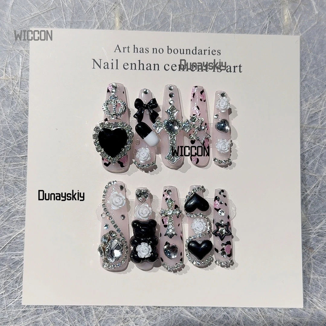 Jirai Kei Cool Kawaii Japanese Y2K Cosplay Costumes Accessions Cute Nails Pink Black Cool Party Daily Halloween Cosplay