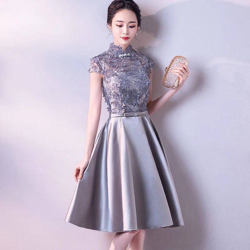 

Slim Fit ort Dr Ele Sle Birthday Par Student Dr Adult Ceremony Summer New Arrival 2024 Midi Length A-Line Skirt