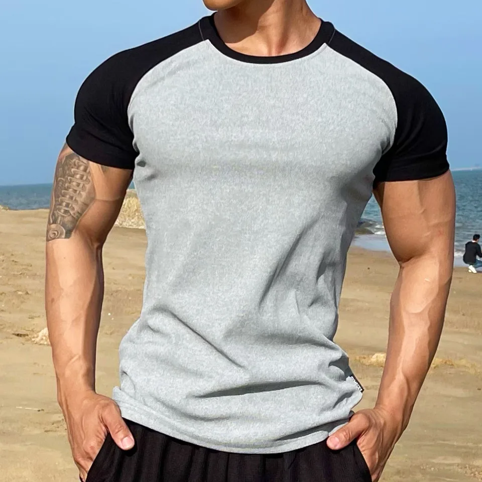 2024 New Men Running Tight T-shirt Compression Quick Dry T Shirt Male Gym Fitness Bodybuilding Jogging Tees Tops Odzież męska