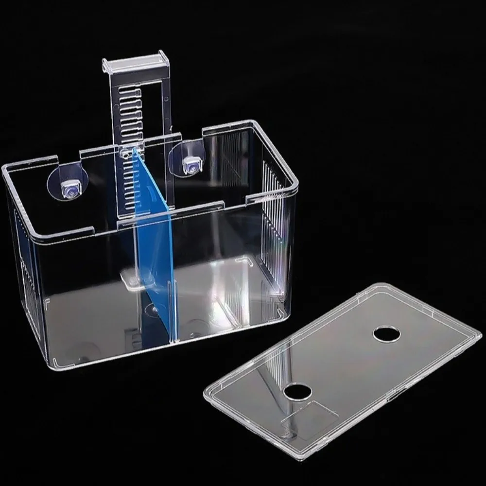 Highly Transparent Fish Breeding Box Double Layer Suspension Hatching Incubator Acrylic Peacock Fish Breeding Box