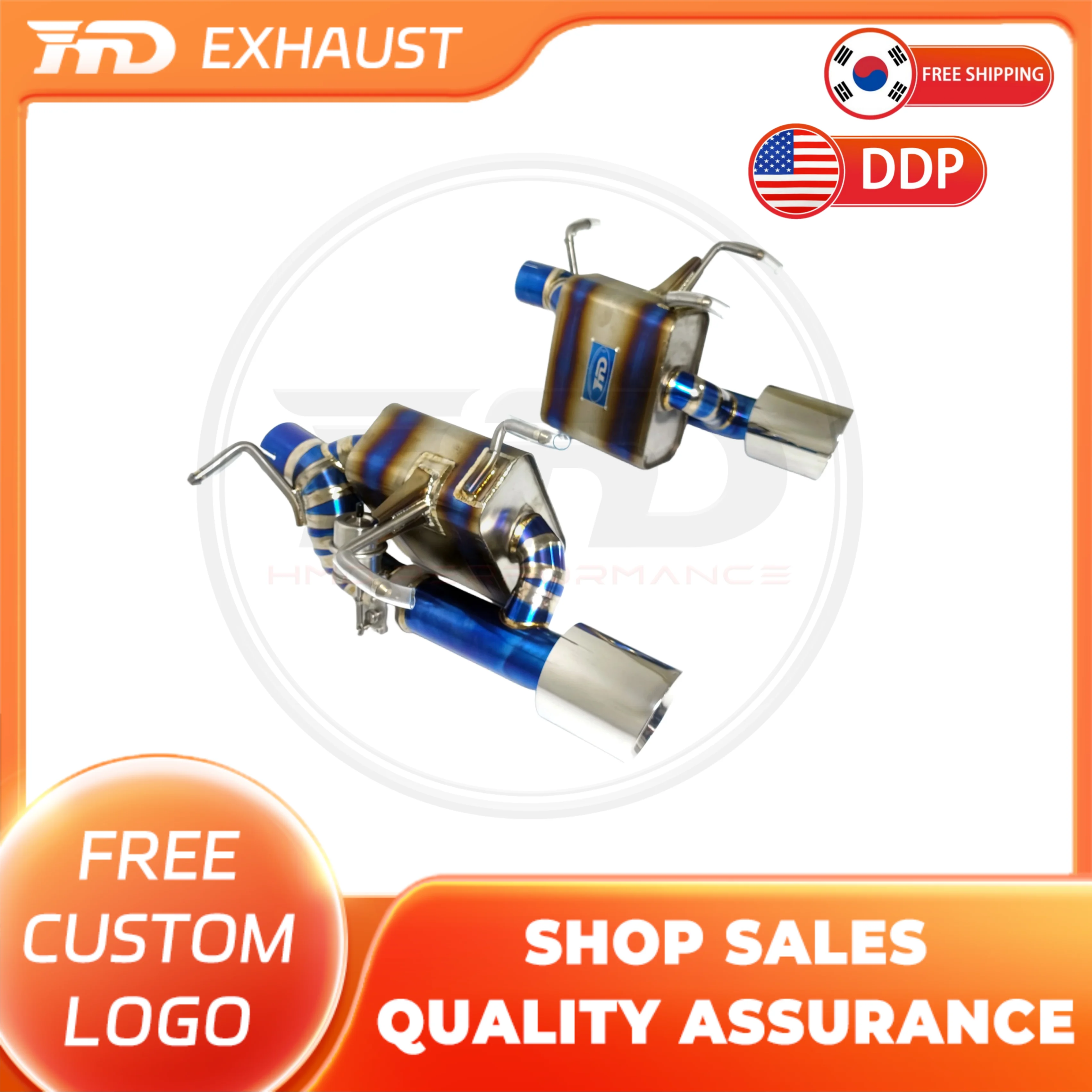 

HMD Hot sale Titanium Exhaust System Performance Catback exhaust for Ferrari 458 SP With Valves