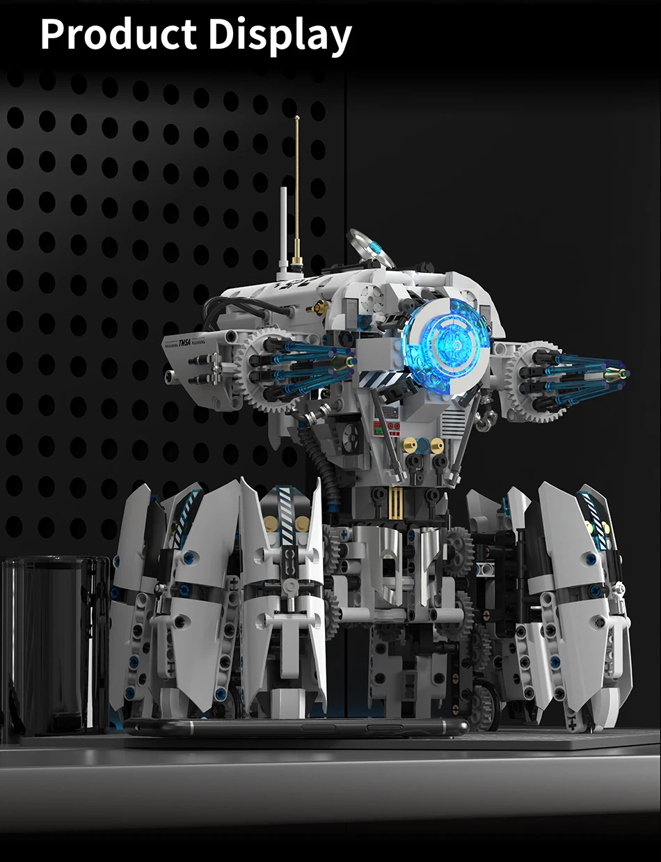 Technical Programming Hexapod Robot Science Fiction War Machine Building Blocks City Remote Control Robots MOC Bricks Toys Gift
