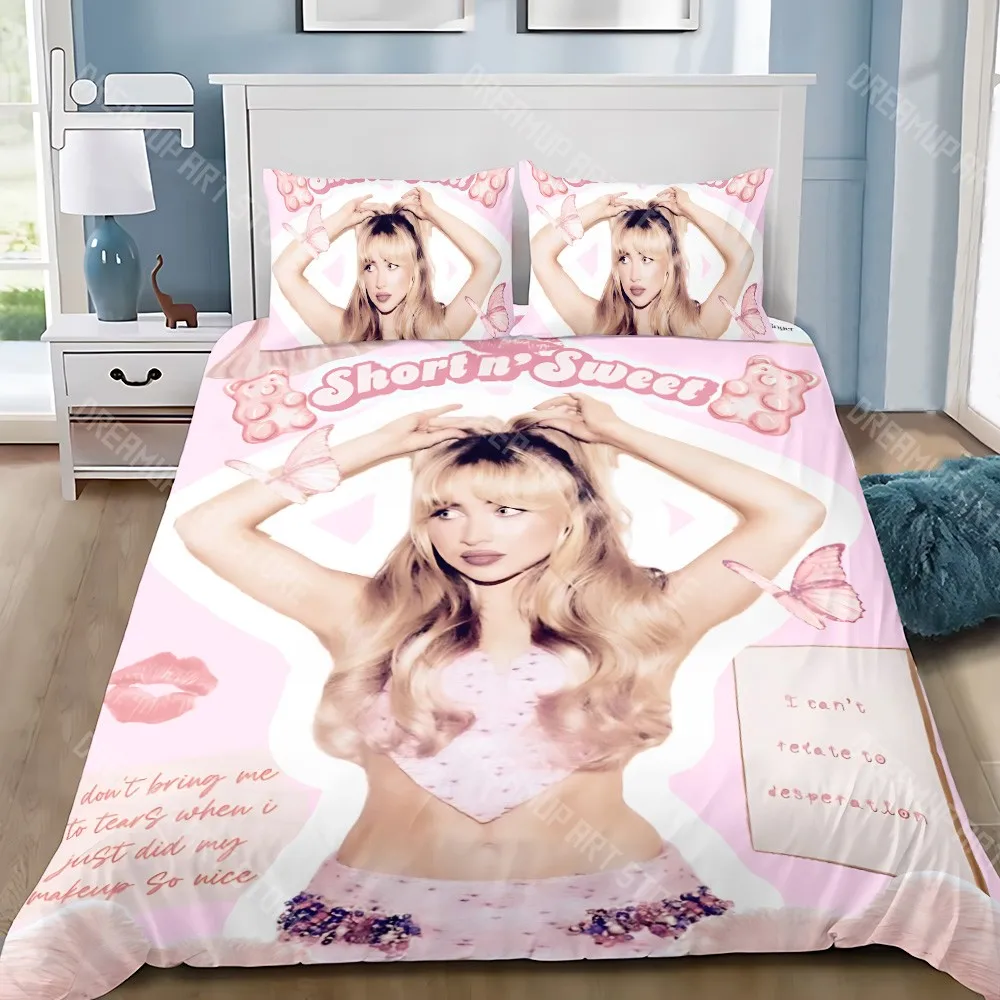 

Sabrina CarpenterS Duvet Cover Pillowcase Bedding Set Adult Boy Girl Bedroom Decoration Children Gift Single Double Large Size