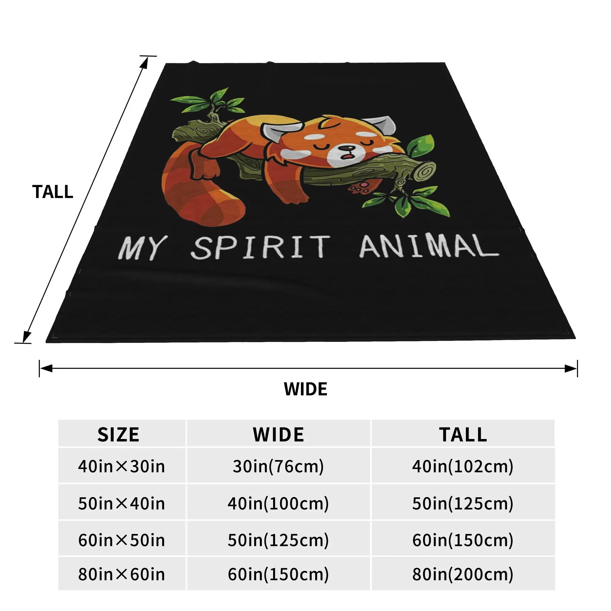 Red Panda Spirit Animal Blankets Soft Warm Flannel Throw Blanket Cover for Bed Living room Picnic Travel Home Couch
