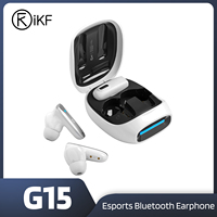 iKF G15 Esports Game Bluetooth Earphones 2.4g Dual Mode Ai Intelligent ENC Noise Reduction Headset 28ms Low Latency Flash Charge
